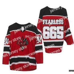 College hockey draagt ​​thr 202020sane clown Posse Fearless Fred Fred Fury Red Wit Black Hockey Jersey Pas elk nummer aan en naam jerseys
