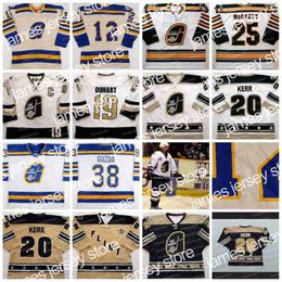 College Hockey draagt ​​Thr Flint Generals Jersey 20 Kevin Kerr 25 Darren McCarty 19 Jim Duhart 12 Brian McBratney 38 Brad Guzda 2 Evgeny Afanasiev 7 Kirill Alexeev