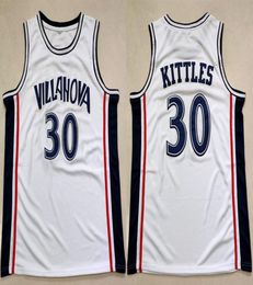 Basketball de jersey collégial 199697 Villanova Wildcats Kerry Kittles 30 Basketball Retro Jersey Men039S Taille personnalisée S53534575