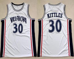 Basketball de Jersey College 199697 Villanova Wildcats Kerry Kittles 30 Jersey de basket-ball rétro Men039S Taille personnalisée cousée S54672847