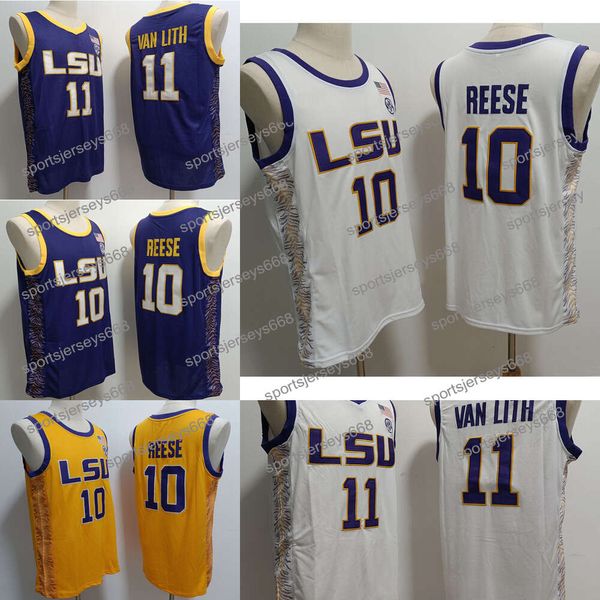 Jerseys de collège Angel Reese Tigers Basketball Jerseys Mens Womens Ed Hailey van Lith LSU Jersey Purple White