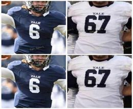 College Jerseys Yale 14 Reed Klubnik 16 Griffin O'Connor 24 Spencer Alston 33 Zane Dudek 14 Clint Frank 19 Larry Kelley Custom Football Stitched2997676