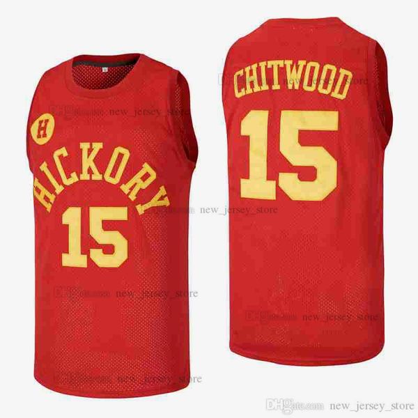 College Jimmy Chitwood 15 Hickory Hoosiers High School Basketball Jersey Custom DIY Design Stitched Movie Basketball Jerseys