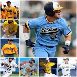 Collège Kent State Golden Flashs Baseball Jersey personnalisé n'importe quel nom n'importe quel nombre tous cousés Kyle Jackson Jacob Bean Kolton Schaller Joe Miceli Jake Casey