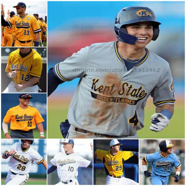 College Kent State Golden Flashes Jersey de béisbol Personalizado cualquier nombre, todos los Rocco cosidos Bernadina Bo Shinkle Ben Rabatin Lance MacDonald CARIOCO