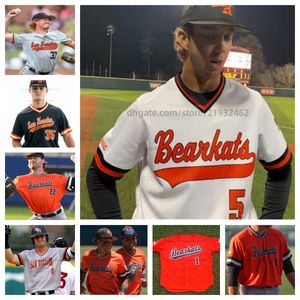 Maillot de baseball des Bearkats de Sam Houston Bearkats du Collège Kyle Winkler Personnalisé n'importe quel nom n'importe quel numéro tous cousus Marshall Wales Brady Christensen Marshall Hale Brock Rod