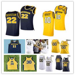 College Michigan Wolverines Basketball Jersey Hunter Dickinson Eli Brooks Caleb Houstan Devante 'Jones Moussa Diabate Terrance Williams II