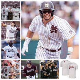 College Mississippi State honkbalshirt David Mershon Aaron Nixon Aaron Downs Slate Alford Ross Highfill Colby Holcombe Luke Hancock Max Miller Stone Simmons