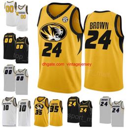 College Missouri Tigers Jersey Basketball 24 Brown 5 Dmoi Hodge 4 DeAndre Gholston 11 Isiaih Mosley 35 Noah Carter 10 Nick Honor 55 Sean East II NCAA