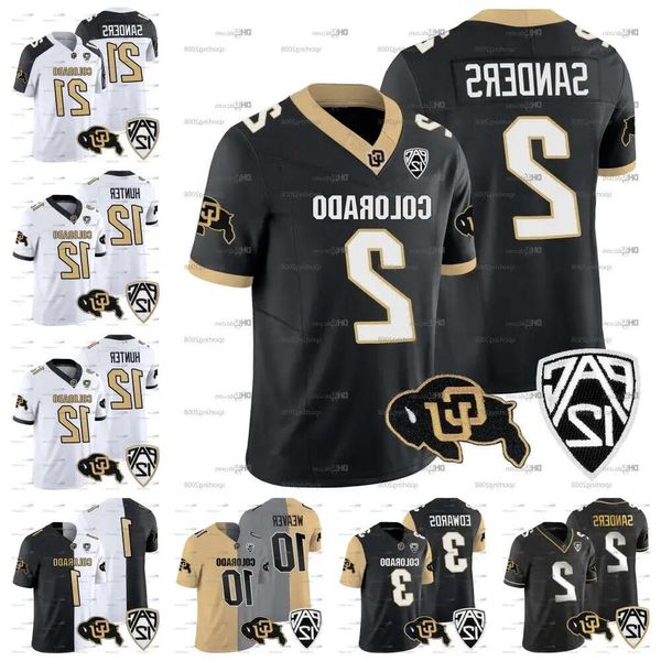 Collège NCAA Colorado Buffaloes Maillots de football Shedeur Sanders Travis Hunter Sy'veon Wilkerson Dylan Edwards Anthony Hankerson Xavier W 60