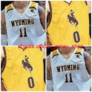 Universidad NCAA Wyoming Cowboys Baloncesto Jersey 24 Hunter Maldonado 1 Justin James 22 rry Nance Jr Costura personalizada