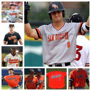 Universidad Noah Kendrick Sam Houston Bearkats camiseta de béisbol personalizada cualquier nombre cualquier número todo cosido Coltin Atkinson Roma Shubert Robbie Spencer Hunter Autrey