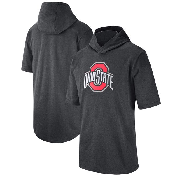 College Ohio State Buckeyes t-shirt à capuche personnalisé hommes maillot de football universitaire manches courtes avec t-shirt à capuche taille adulte chemises imprimées