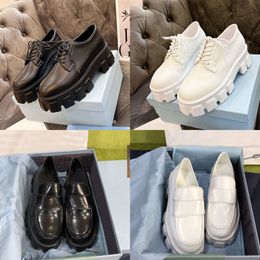 Mocasines de estilo universitario, zapatos de vestir para mujer, plataforma de diseñador de lujo, negro, blanco, charol mate, zapato informal, talla EU35-46 NO517