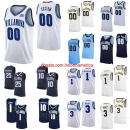 College Villanova Wildcats Basketball Jerseys 10 Donte Divincenzo Jalen Brunson 1 Kyle Lowry 25 Mikal Bridges 3 Josh Hart Sewing NCAA Aangepaste naamnummer