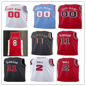 College Wears Chicago Printed Basketball Jersey Heren DeMar 11 DeRozan Lonzo 2 Ball Nikola 9 Vucevic Zach 8 LaVine 6 Alex Caruso 19 Marko Simo