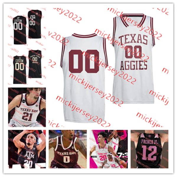 La universidad viste Texas A M Aggies Basketball Jersey Custom Ed Mens Youth Tyrece Radford Dexter Dennis Khalen Robinson Hayden H