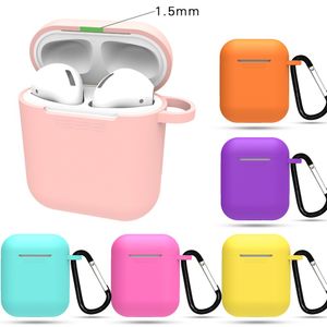 Coloful Air Pods Case Silicon Pouch voor Apple Oortelefoon Airpods Pro Set Protector Cover Huid Draadloze ARIBUDS Pakket met metalen gesp