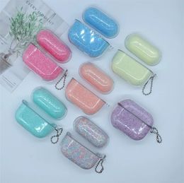COLOFUL Candy AirPods Case Bling Elecphone Couvre-casque COUVERTURE FULLE PROTECTOR SAG pour Apple Air Pods 1 2 3 Bluetooth Wireless Charging Headset with Hook