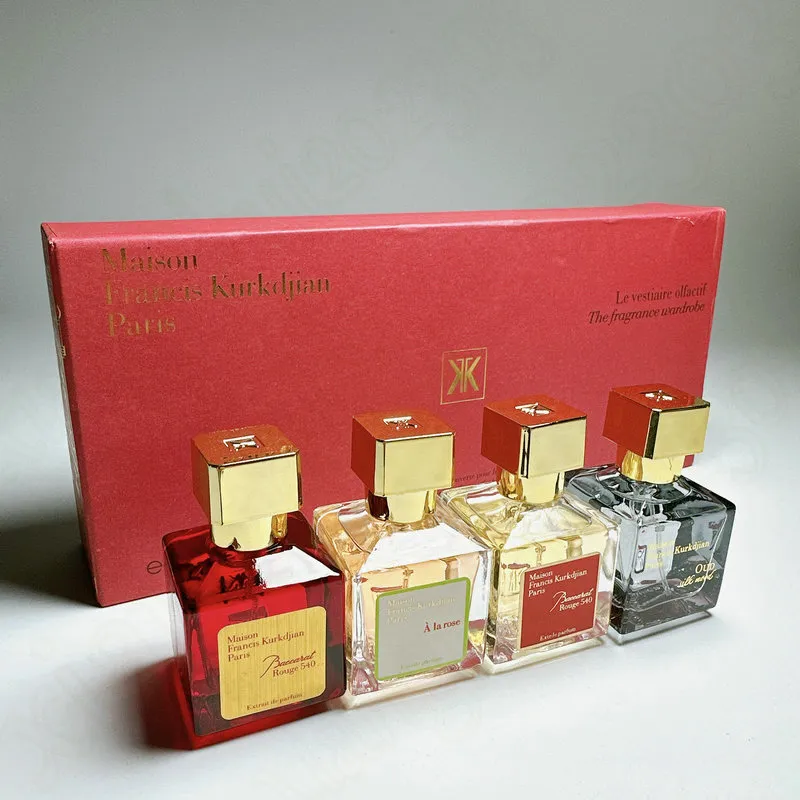 Colônia Baccarat Perfume 30mlx4 Marca de luxo Maison Bacarat Rouge 540 Extrait Eau de Parfum Paris Fragrance Man Woman Colônia