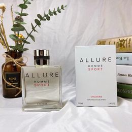 Cologne pour homme parfum ALLURE HOMME SPORT 100 ML naturel mâle longue durée agréable parfum de fruit parfum de charme pour cadeau 3.4 fl.oz vente en gros