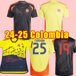 Colombia Home Away Soccer Jerseys 2024 2025 James voetbalshirt 24 25 Falcao Cuadrado Camiseta de futbol Maillot Borre D. Sanchez Luis Suarez Player -versie