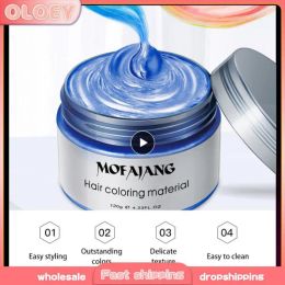 Color 1 ~ 10 pièces Mofajang couleur cire à cheveux pommade coiffante argent grand-mère gris jetable cheveux naturels Gel fort crème teinture pour les cheveux pour les femmes