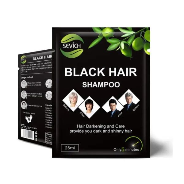 Color 10 Uds champú negro agente colorante para el cabello tinte para el cabello champú para el cabello negro Gel fuerte tinte para el cabello en crema