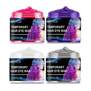 Color 4 pièces X 30g fête temporaire teinture pour cheveux cire modélisation facile à colorer Cosplay pratique style beauté santé Maquiagem sûr non toxique