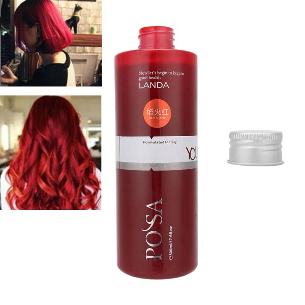 Color 500ml crema semipermanente para el cabello, la mejor herramienta de peluquería, tinte para el cabello rojo, crema Natural fácil de colorear