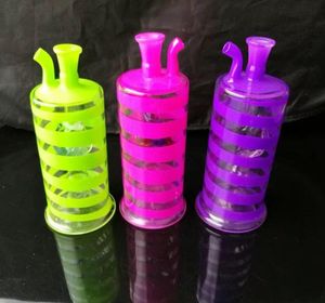 Barra de color cilíndrica cachimba bongs de vidrio accesorios, pipas de vidrio para fumar mini multicolores pipas de mano mejor cuchara pipa de vidrio