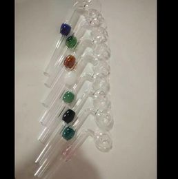 Accessoires de bongs de brûleur de perles de couleur ﾠ, tuyaux en verre de brûleur à mazout conduites d'eau conduites d'eau en verre plates-formes pétrolières fumant avec des bangs en verre compte-gouttes A