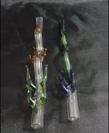 Kleur Bending Dragon Whisker Glass Bongs Accessoires, Glas Rokende Pijpen Kleurrijke Mini Multi-Kleuren Handleidingen Beste Lepel Glas