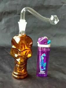 Kleur Big Bones Bone Hookah Glass Bongs Accessoires Glas Rookpijpen Kleurrijke Mini Multi-Color Handpijpen Beste Lepel Glas