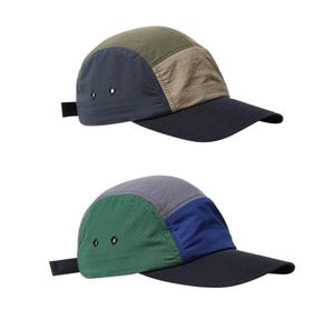 Bloc de couleur 5 Panneau Panneau Capes de baseball légères réglables Snapback Men Femmes Trucker papa Hat Hip Hop Outdoor Casual Outdoor Sports9917554