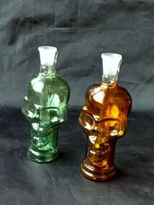 Accessoires de bongs en verre de narguilé d'os de couleur, conduites d'eau bongs en verre hooakahs deux fonctions pour les plates-formes pétrolières bongs en verre