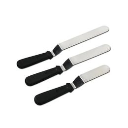 Couleur en boîte en acier inoxydable spatule à trois pièces de boulangerie Kiss Kiss Kiss Knife Cream Spatule 240407