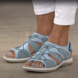 Color casual moda pura 615 sandalias de damas cómodas zapatos de verano de la playa de la playa redonda del dedo del pie del pie para mujeres 230807 624