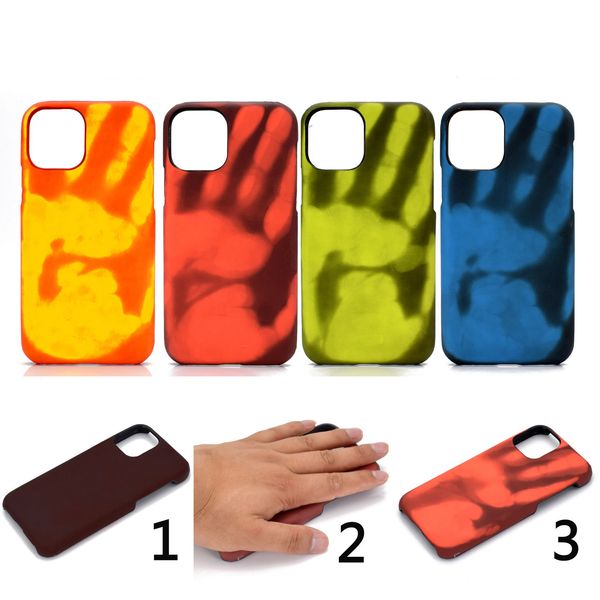 Estuche que cambia de color para iPhone Estuche con sensor de calor térmico Estuche creativo con sensor de temperatura de calor para Estuche para iPhone Estuche protector delgado antiarañazos