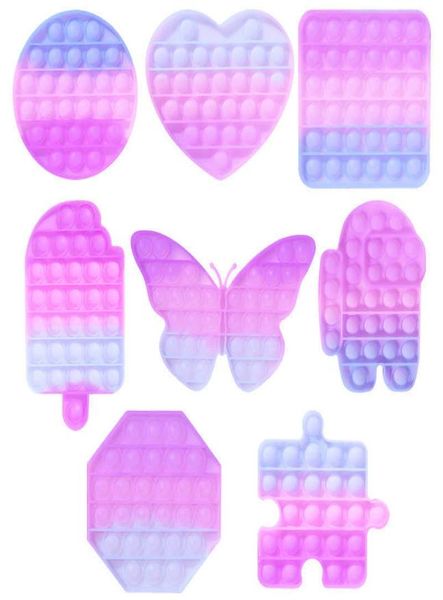 Changement de couleur au soleil Bubble Bubble Bubbler par planches Sicle Butterfly Dinosaur Finger Puzzle Rainbow Pers uv Color change Toy G58UCP94642760