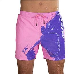 Couleur Changement de natation Shorts pour hommes Boys Bathing Costumes Discoloration Board Summer Beach Trunks 240410