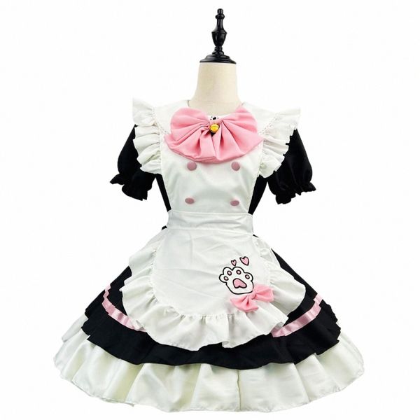 Couleur Cosplayer Cat Maid Dr Pink Bow Lolita Dr Halen Party Cosplay Costume Anime Rôle Déguisement Carnaval Vêtements pour adultes c6Rs #