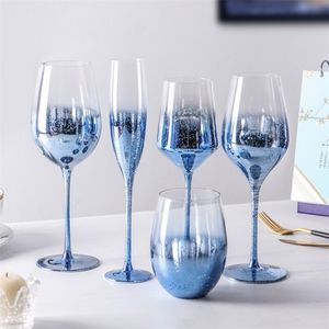 Kleur kristal glas rode wijnglas set wijnbeker creatieve kleur champagne glazen wijn set 210326