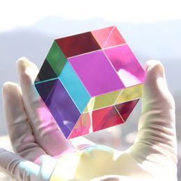 Prisme Cube de couleur 30 50 60 40mm cube magique cmy en cristal 240102