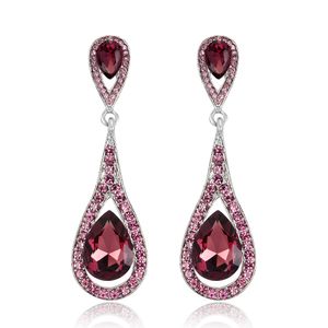 Couleur Design Mode en gros Fine Bijoux Crystal Crystal Big Rignestone Boucles d'oreilles pour les femmes Gold Gold Stud Oreads