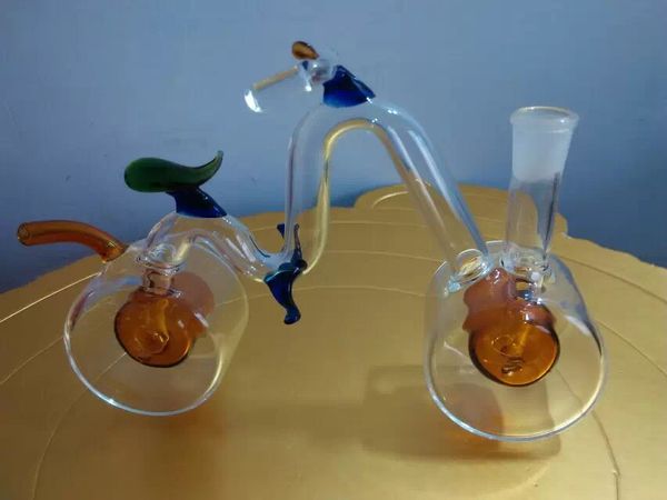 Couleur Double Bike Hobelah Verre Bongs ACCESSOIRES