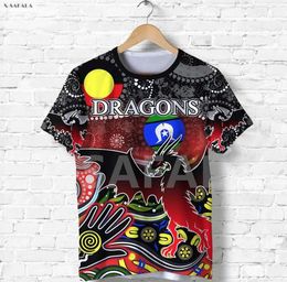 Color Dragon Anzac Day St George 3d Fashion Full Drukt rond de nek T -shirt mannen vrouwen willekeurige thee kort mouw6459219