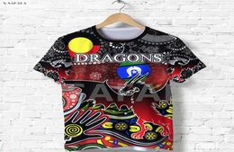 Color Dragon Anzac Day St George 3d Fashion Full Drukt rond de nek T -shirt mannen vrouwen willekeurige thee kort mouw9220427