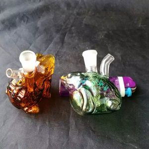 Kleur Frog Glass Jellyfish Glass Bongs Accessoires, rookpijpen kleurrijke mini multi-kleuren handbuizen beste lepel glazen pijp