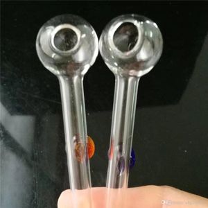 Color fulcrum mini pote ardiente recto transparente Accesorios de bongs de vidrio al por mayor, pipa de agua de vidrio para fumar